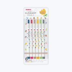 New Arrivals Zebra - Marker - Clickart - Yurukawa - Set Of 6 - Hokkori
