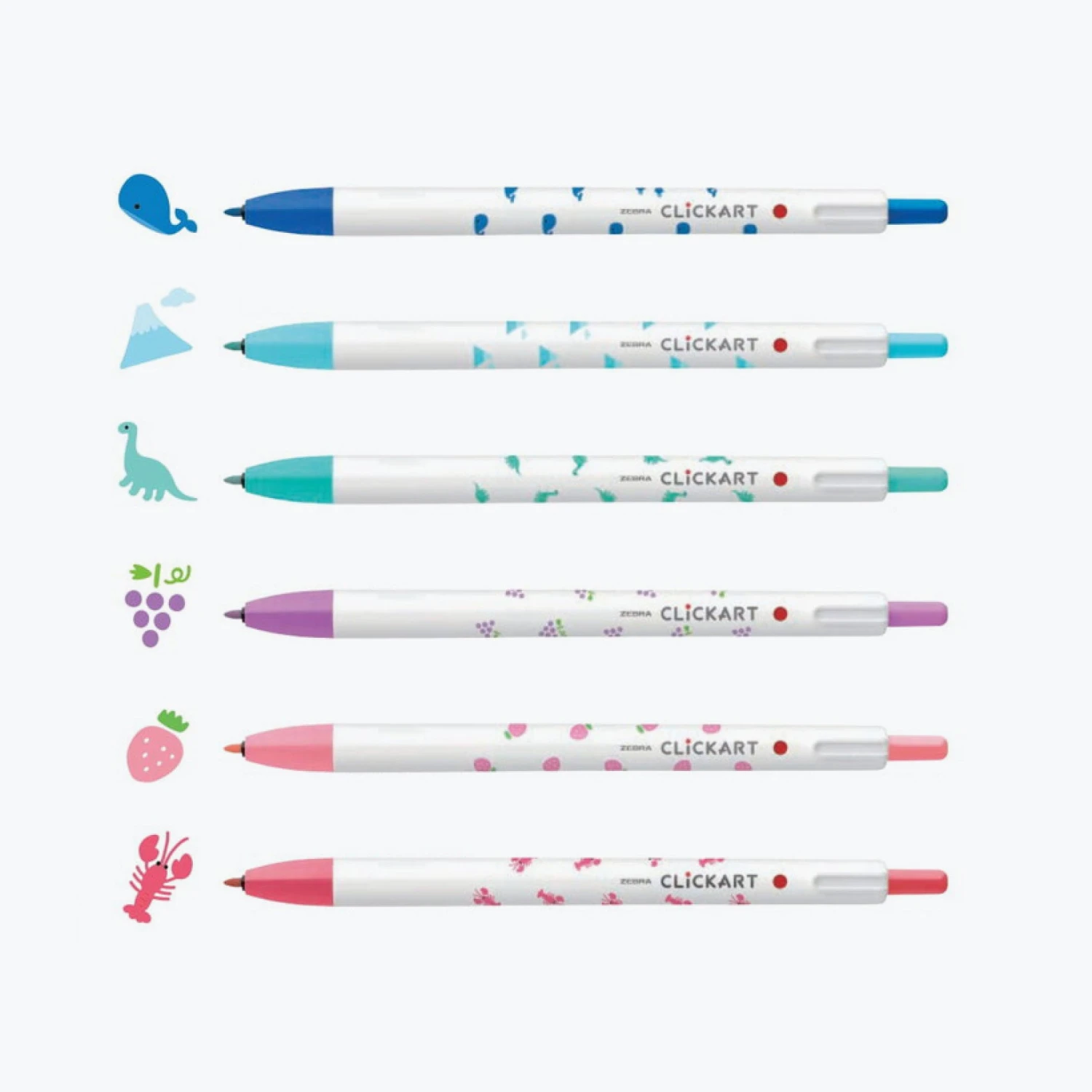 Zebra - Marker - Clickart - Yurukawa - Set Of 6 - Gokigen 4 Zebra - Marker - Clickart - Yurukawa - Set Of 6 - Gokigen