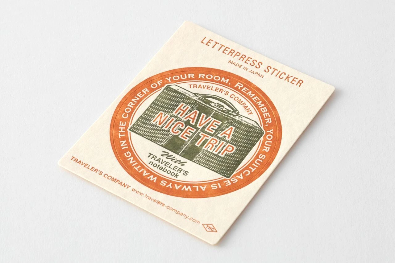 Traveler's Company - Letterpress Sticker - Orange Traveler's Notebook 4 Traveler's Company - Letterpress Sticker - Orange Traveler's Notebook