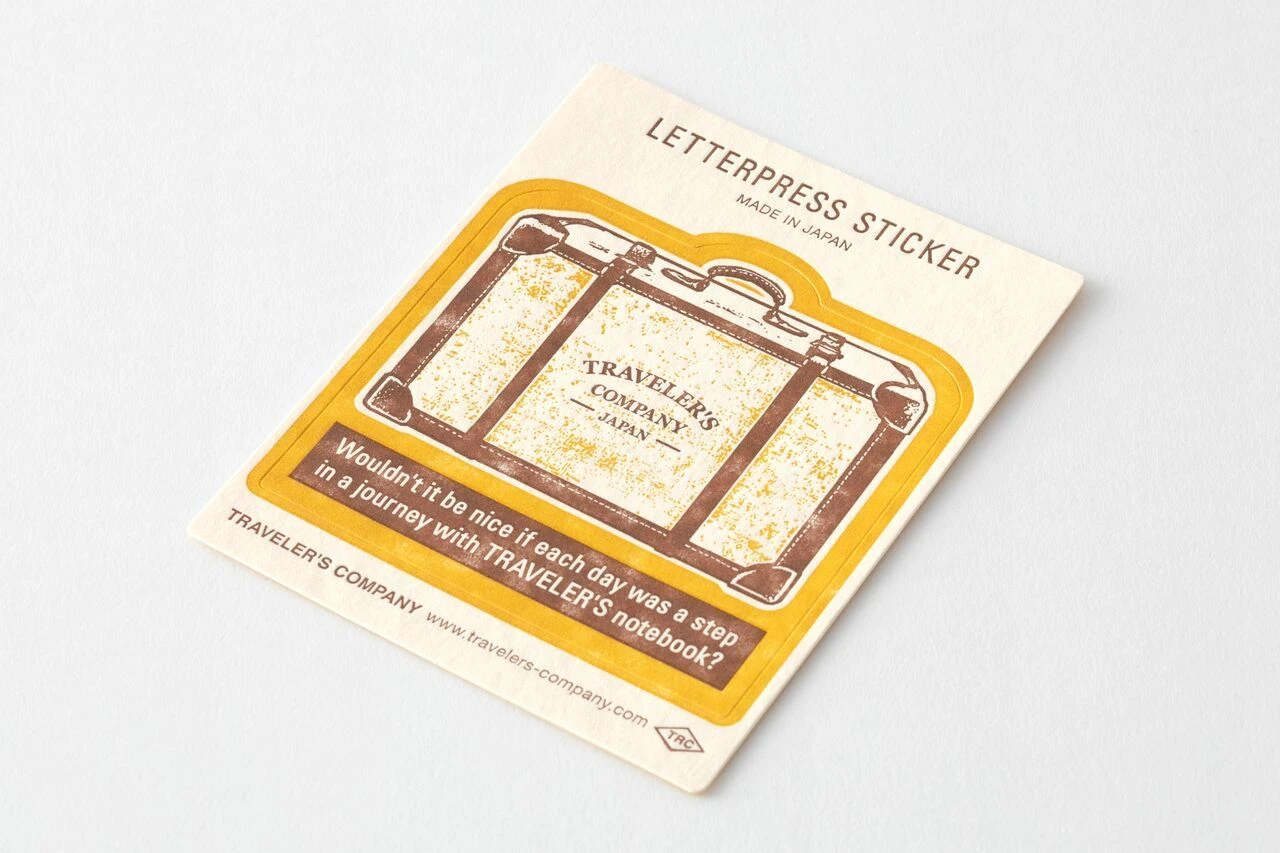 Traveler's Company - Letterpress Sticker - Orange Traveler's Notebook 5 Traveler's Company - Letterpress Sticker - Orange Traveler's Notebook