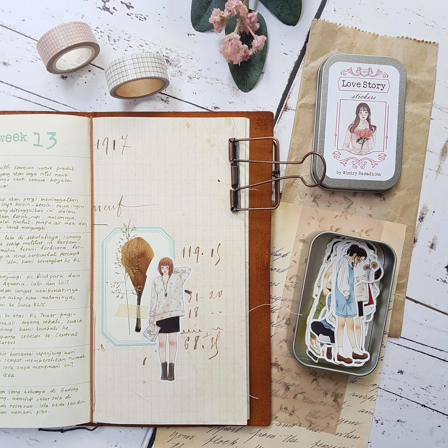 Windry R. - Planner Sticker - Love Story (Tin) 8 Windry R. - Planner Sticker - Love Story (Tin)