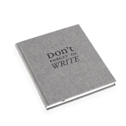 Notebooks Bookbinders Design - Cloth Notebook - Quote - Don't Forget - Light Grey