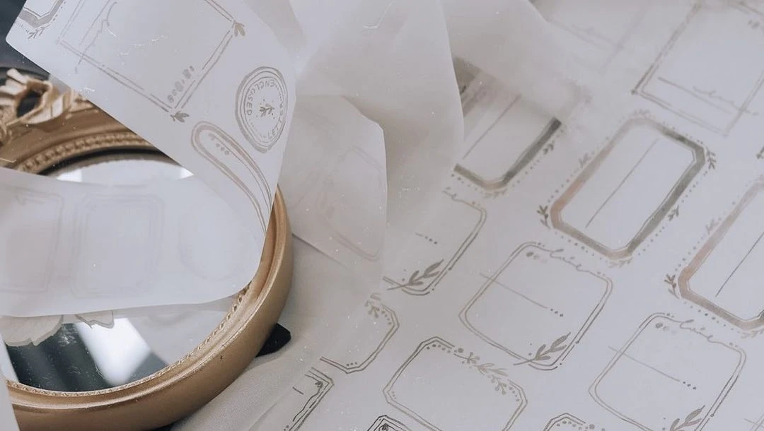 Meow Illustration - Washi Tape - Retro Labels 4 Meow Illustration - Washi Tape - Retro Labels