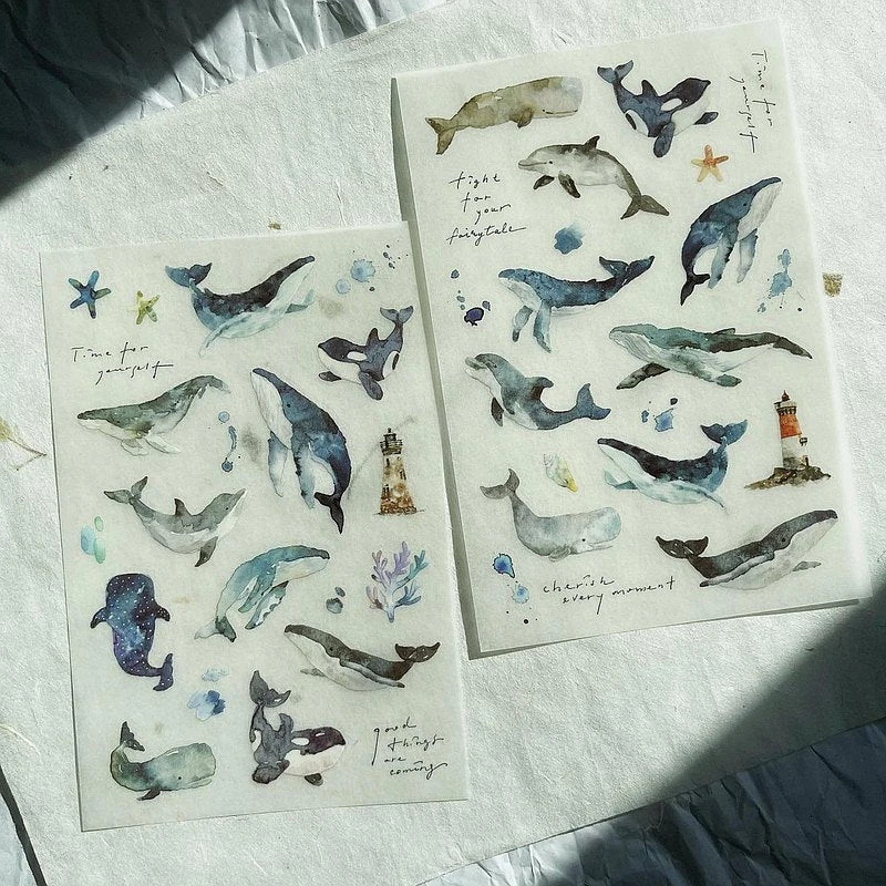 Pion - Planner Sticker - Whale 4 Pion - Planner Sticker - Whale